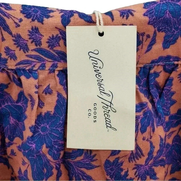 Universal Thread Dress Women's Sleeveless Shift Pink Floral Linen XL NWT - Picture 7 of 11